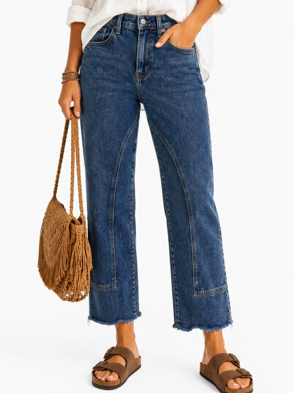 We The Free High-Rise Straight Leg Jeans Medium Wash Size 27